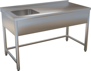 KSVO - Nerezový umývací stôl s lisovaným drezom