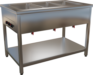 KSVOL - Výdajný stôl s ohrevom s oddelenými lisovanými kúpeľmi